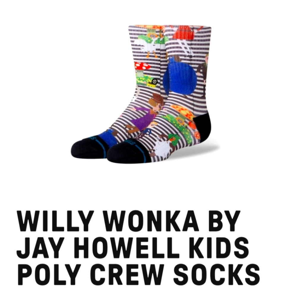 NWT Kid's Willy Wonka Stance Poly Crew Socks